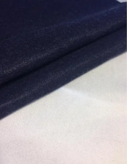 Dark Indigo Blue Coated Denim Woven Fabric
