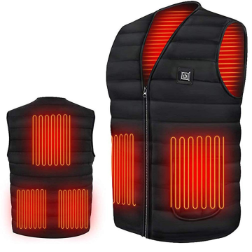 Rechargeable 9-Area Panel Self-Heating Jacket: Unisex Men's and Women's USB Heated Vest