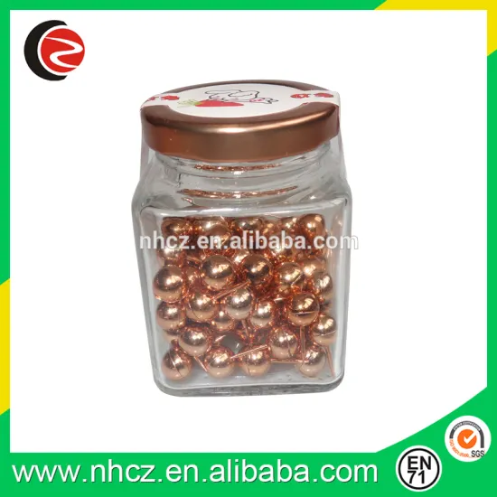 2016 Rose gold color ball Push Pins