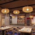 Weaving rope lampshade pendant lamp