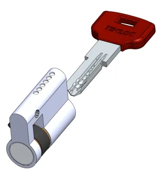 Half dimple key euro lock cylinder