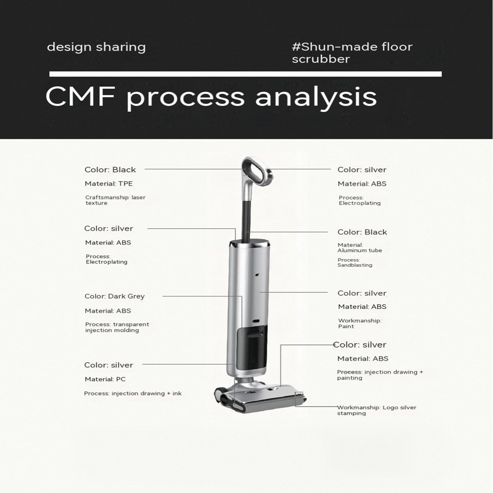 Vacuum cleaner design drawing CMF