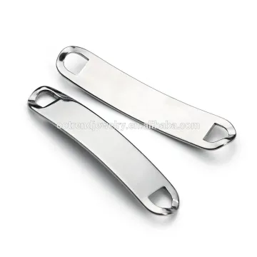 Stainless steel 316L stamping engravable ID tag bracelet center plate direct sold from liwan jewelry plaza