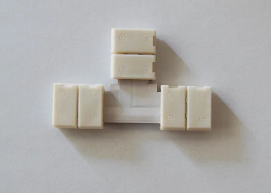 10mm 4pin T Type Led Strip Connectors For Connect 3 Rgb 10mm Led Strips