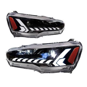 Plug &amp; Play LED Head Lamp Assembly untuk Mitsubishi Grand Lancer Evo-X 2008-2018