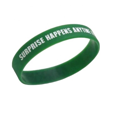 Customized Logo Silicone Rubber Wristband For Wedding