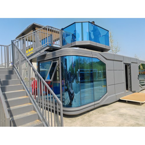 Casa de cápsula espacial con construcción modular