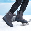 Warm high boots in winter