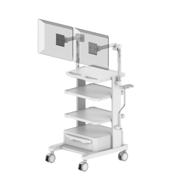 Servizio di emergenza Dual Monitor Trolley per endoscopia - Uso dell'ospedale clinico