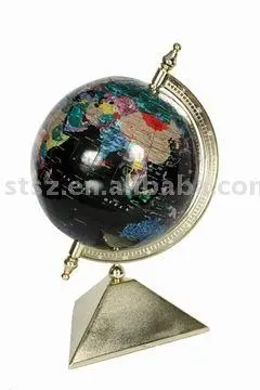 4 Inch Globe Puzzle With Black