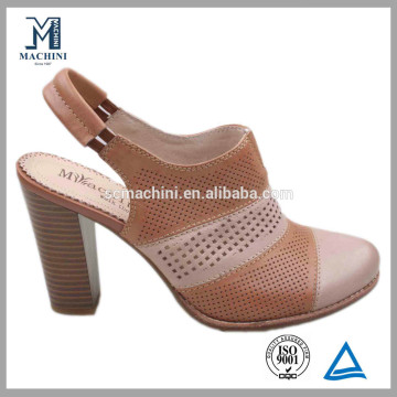 2015 New design thick high heel modern shoe for girls