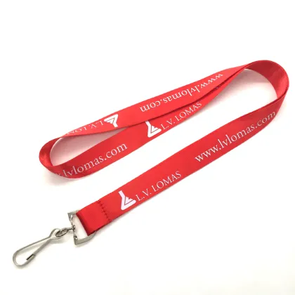 Badge Holder Red Nylon Lanyard