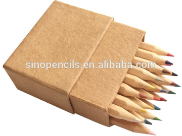 FSC certificated short premimum color pencil gift pencil set packing in paper box