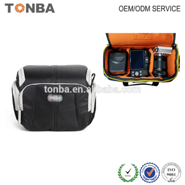 Waterproof Nylon Anti-shock Black DSLR SLR Sling Camera Small Bag with Extra Rain Cover for Nikon Canon