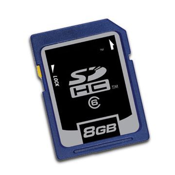 8GB SDHC Memory Card Class6 with 10-year Data Retention, Built-in Writing Protection Switch