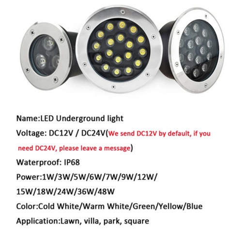 IP68 LED Waterproof Underground light Recessed Garden