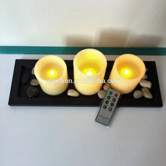 Flameless Candles Flickering Flameless Candles LED Candles Set with candle holders and stones led candles with remote control