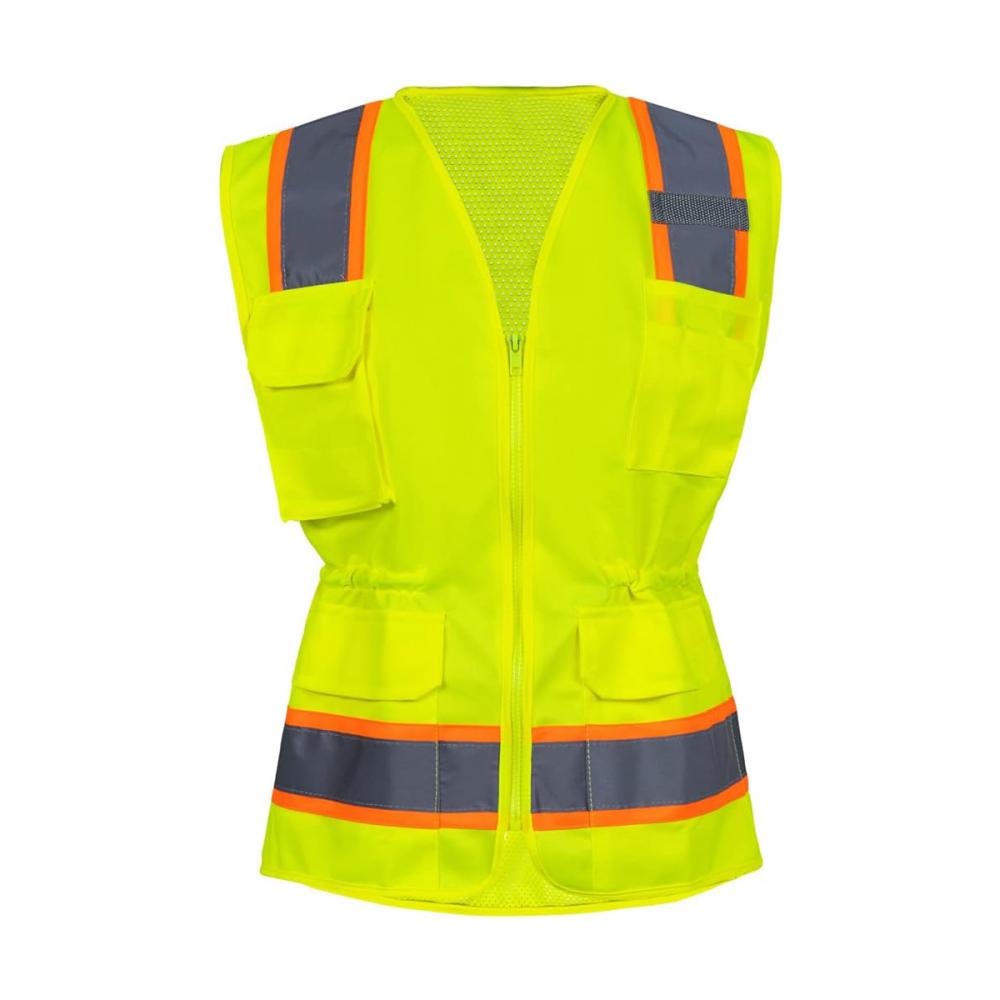 Women's ANSI Hi Vis Yellow Work Safety Vest