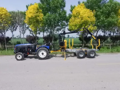 log wood timber crane loader log trailer