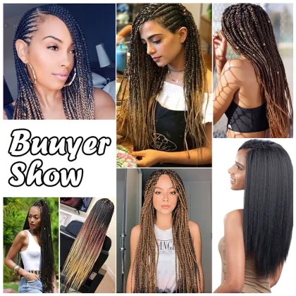 Jullianna Morgan Hair 26" 90g braid professional braiding pre stretched kanekalon ombre pre stretch braiding hair