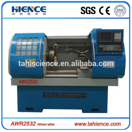 AWR2532A car wheel CNC lathe machine with probe from gold supplier CK6187W