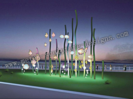 Stainless steel light sculpture-Pearl Light