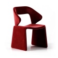 Neues Großhandel Italienisch moderner Stil Heimmöbel Comfy Woll Stoff Freizeit Single Sofa Stuhl Essstuhl