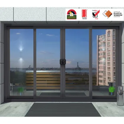 Australia AS2047 Aluminum Patio Double Glazed Sliding Soundproof Door