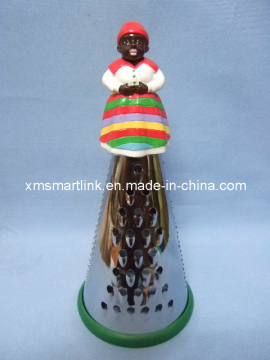 Poly Resin Decorative Africa Figure Handle Grater