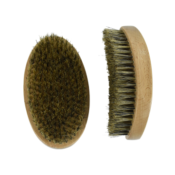 100% Boar Bristles Wave Curved Vent Hair Men's Beard Care Brush Palm Massage