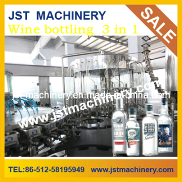 3 in 1 Red Wine Filling Sealing Machine for Glass Bottle