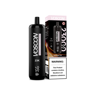 Europe Vape ขายส่ง Vosoon Vape 23k Puff Plus Super Disposable พร้อมคอยล์ตาข่ายในตัว