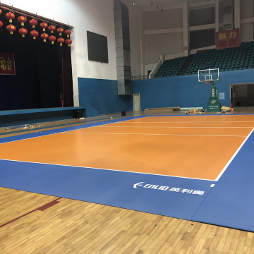 Piso de deportes de vinilo de enlace profesional para la cancha de voleibol