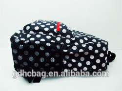 Best Selling High Quality Fancy Polyester Wave Point Backpack for Promotion