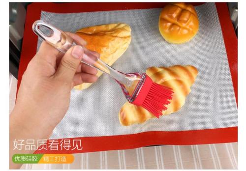 Atacado Heat-resistance BBQ Basting Crystal Handle Silicone Oil Brushes