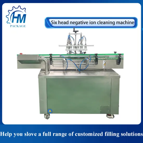 Six head negative ion gas washing bottle machine industrial