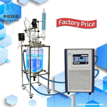 Factory Direct Sale Lab Cylindrical Jacketed Glass Reactor