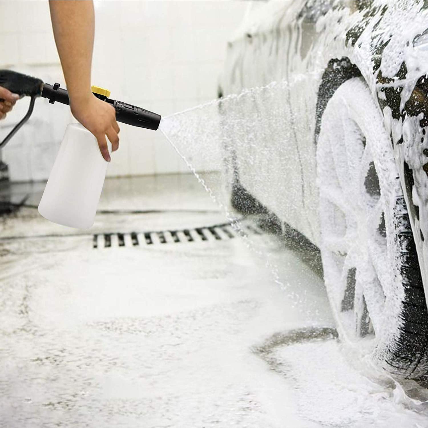 Lancia in schiuma in neve in sapone da 750 ml a pressione sapone per pressione sapone per lavaggio per lavaggio per lavaggio regolabile getto bottiglia ugello