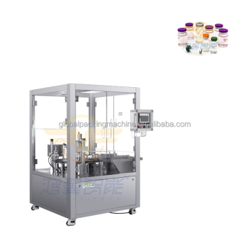 Automatic Vial Filling and Labeling Machine for Crimping and Inspection