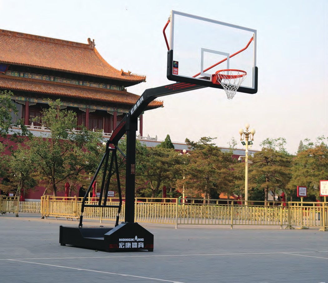 FIBA approved concave box Basketball stand no wheels