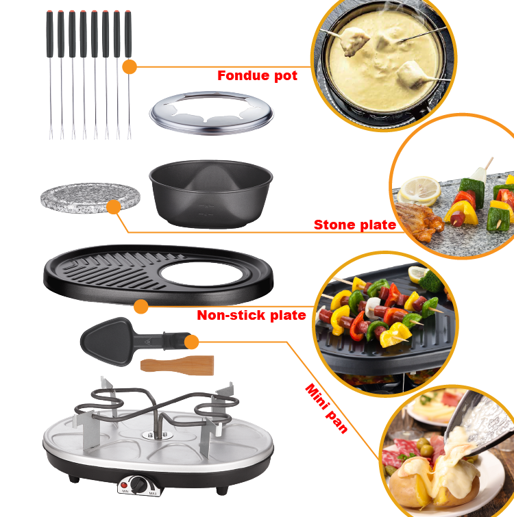 2 In 1 Raclette Grill 5