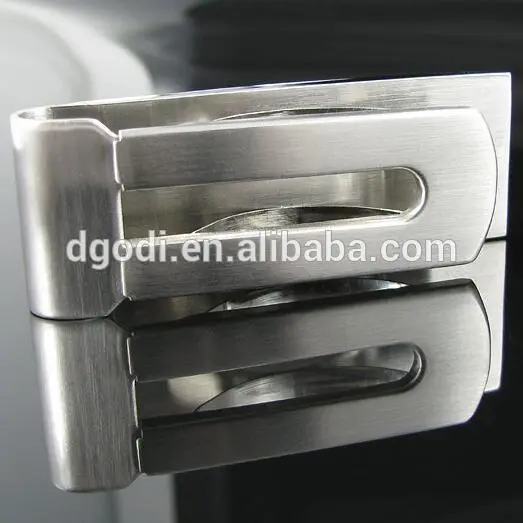 custom made brushed stainless steel flat spring money clip