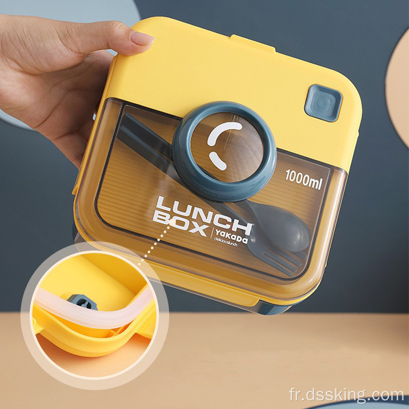 Boîte à lunch en plastique carré au micro-ondes