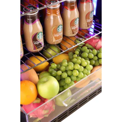 Beverage Cooler with Large Capacity and Dual Zone Refrigerator
