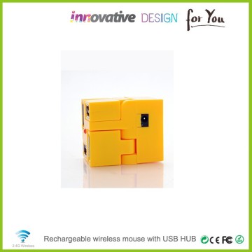 Wholesale price yellow mini Usb Hub 2.0 can connects to printers/ digital cameras/ keyboard etc