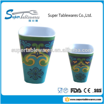 plastic melamine square drinking cup
