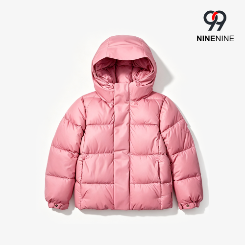 Cappotto trapuntato orizzontale con cappuccio per bambini