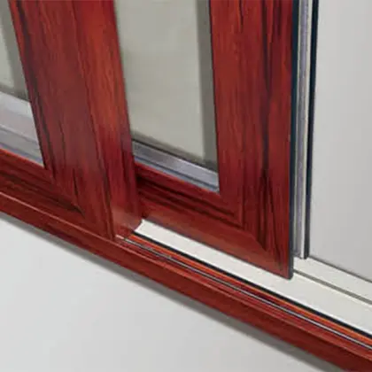 Double glass aluminum sliding door