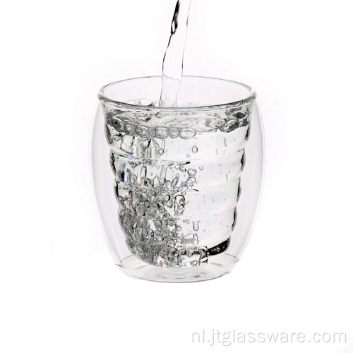 Borosilicaat dubbelwandige glazen beker voor koffie