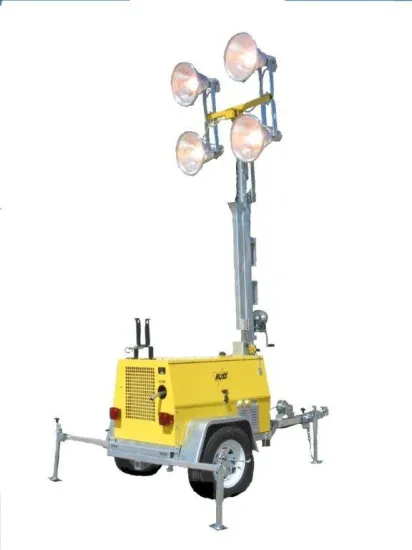 Mobile Light Tower Generator , High Mast Lighting Tower With 6kva - 12kva